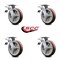 Service Caster 8 Inch Polyurethane Caster Set with Roller Bearings and Total Lock Brakes SCC SCC-TTL30S820-PPUR-4 - alternate 6